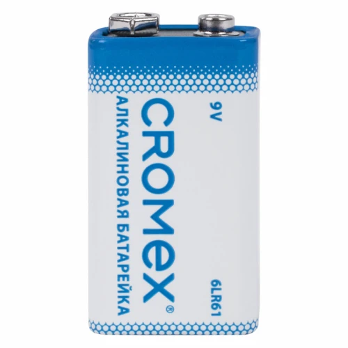 Батарейки CROMEX "Alkaline" крона 9V (6LR61, 6LF22, 1604A), 4 шт. в коробке