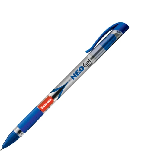 Ручка гелевая LUXOR "Neo Gel" 0.7 мм, прозрачный корпус, синяя