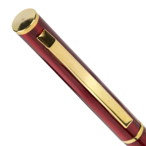 Ручка подарочная шариковая BRAUBERG "Slim Burgundy" 1 мм, золотая отделка, синяя