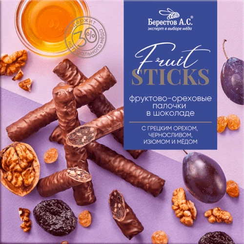 Конфеты шоколадные БЕРЕСТОВ А.С. "Fruit Sticks" 175 гр