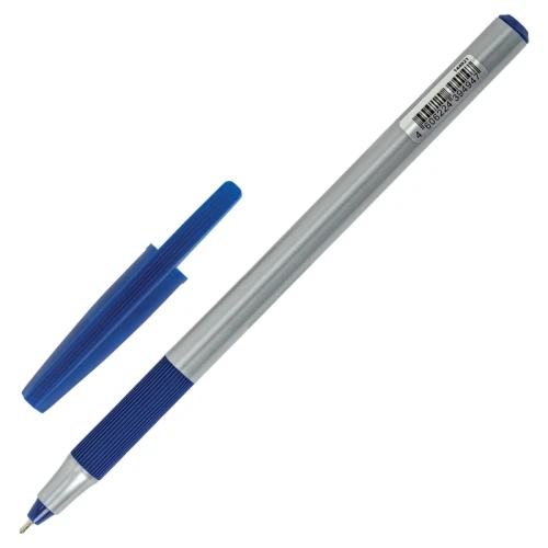 Ручка шариковая BRAUBERG "i-STICK POINT" 0.35 мм, серый корпус, синяя