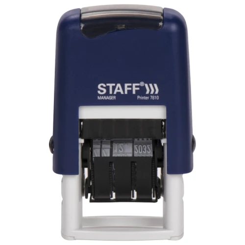 Датер-мини STAFF "Printer 7810 BANK" месяц цифрами, оттиск 22*4 мм, темно-синий