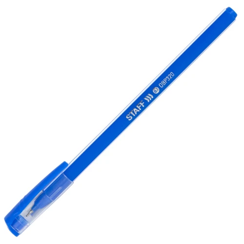 Ручка шариковая STAFF Basic "OBP-320" 0.7 мм, голубой корпус, масляная, синяя