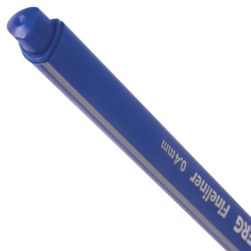 Ручка капиллярная BRAUBERG 0.4 мм, трехгранная, синяя
