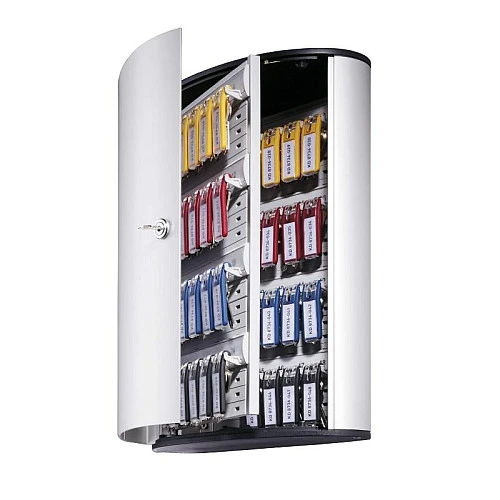 Ключница DURABLE на 48 ключей, 302*400*118 мм, ключевой замок, серебристый