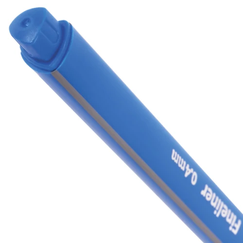 Ручка капиллярная BRAUBERG 0.4 мм, трехгранная, голубая
