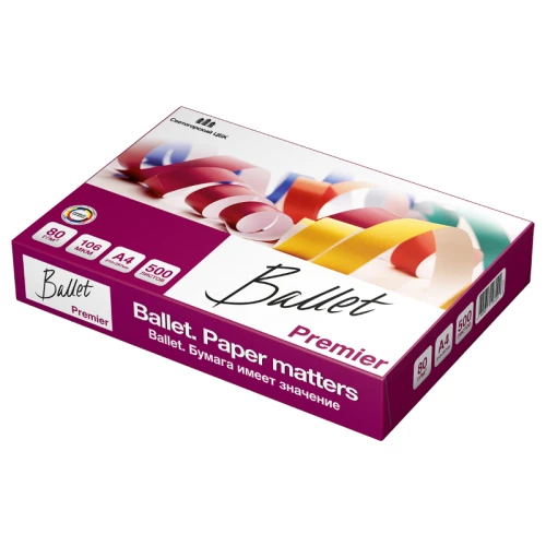 Бумага офисная Ballet "Premier" А4, 80 г/м2, 500 листов