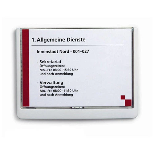 Пластиковая табличка Durable "Click Sign" настенная, 149*148,5 мм, белая