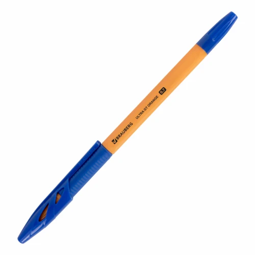 Ручка шариковая BRAUBERG "ULTRA GT ORANGE" 0.7 мм, оранжевый корпус, синяя, 10 шт.