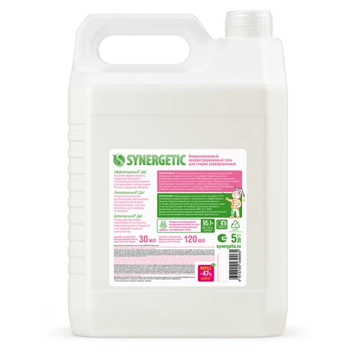 Гель для стирки SYNERGETIC гипоаллергенный, 5 л