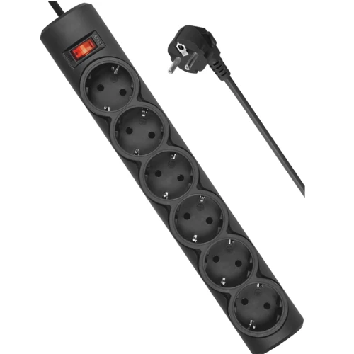 Сетевой фильтр Defender DFS 153 6 розеток, 3 м, черный