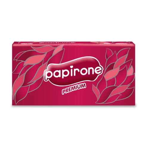 Салфетки бумажные Papirone 3-слойные, 20*20 см, белые, 80 листов