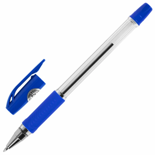 Ручка шариковая BRAUBERG "BP-GT" 0.7 мм, прозрачный корпус, синяя, 10 шт.