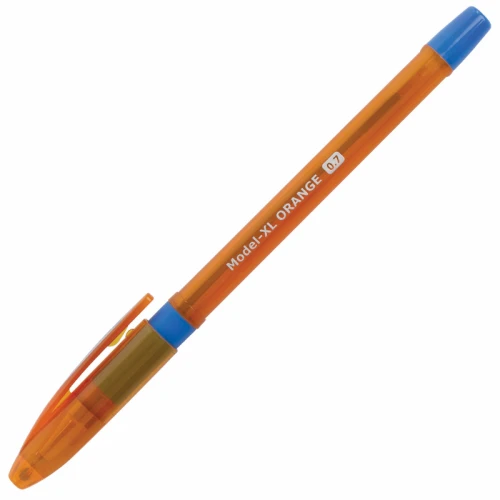 Ручка шариковая BRAUBERG "Model-XL ORANGE" 0.7 мм, оранжевый корпус, масляная, синяя
