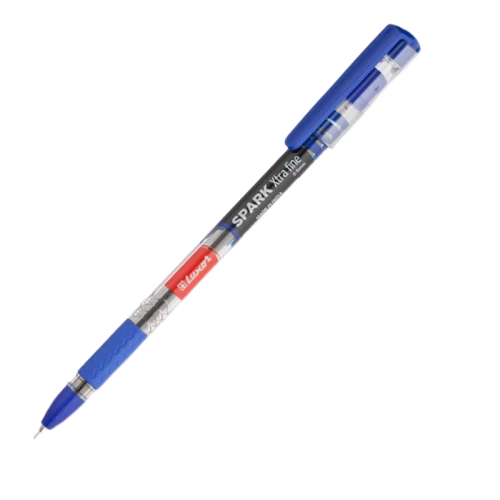 Ручка шариковая LUXOR "Spark" 0.7 мм, прозрачный корпус, синяя