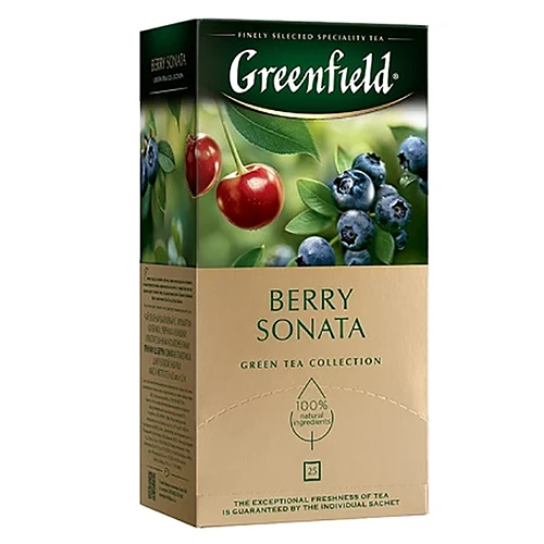 Чай GREENFIELD "Berry Sonata" зеленый, 25 пакетиков