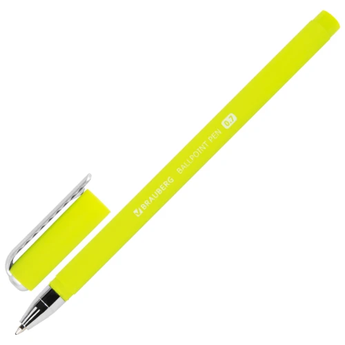 Ручка шариковая BRAUBERG "NEON" 0.7 мм, корпус ассорти, синяя