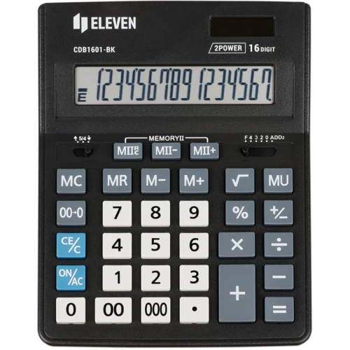Калькулятор настольный Eleven Business Line CDB1601-BK, 16 разрядов, черный