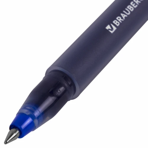 Ручка гелевая BRAUBERG "X-WRITER" 0.5 мм, прозрачный корпус, синяя