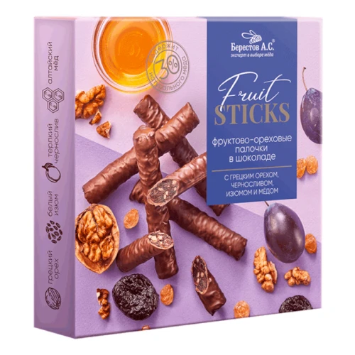 Конфеты шоколадные БЕРЕСТОВ А.С. "Fruit Sticks" 175 гр