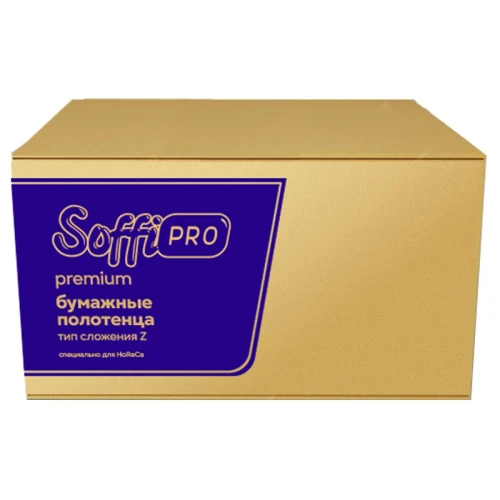 Полотенца бумажные SoffiPro "Premium" 2-слойные, 21*22 см, 200 листов