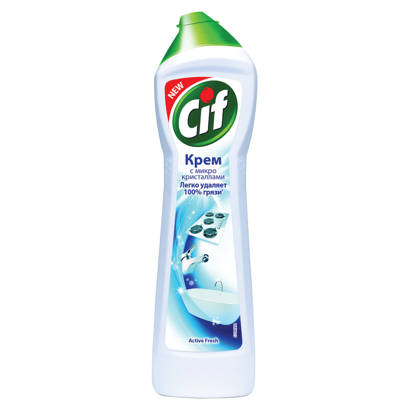 Чистящее средство CIF "Active Fresh" крем с микрокристаллами, 500 мл