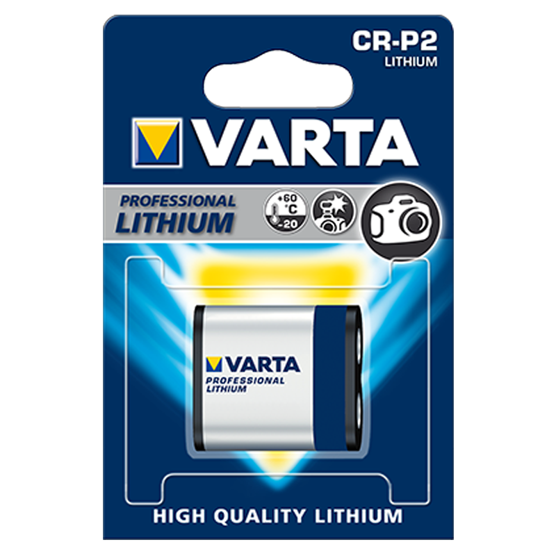 Батарейка VARTA Professional Lithium CR-P2 литиевая, 1 шт в блистере