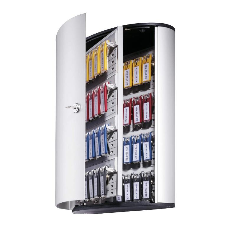 Ключница DURABLE на 48 ключей, 302*400*118 мм, ключевой замок, серебристый
