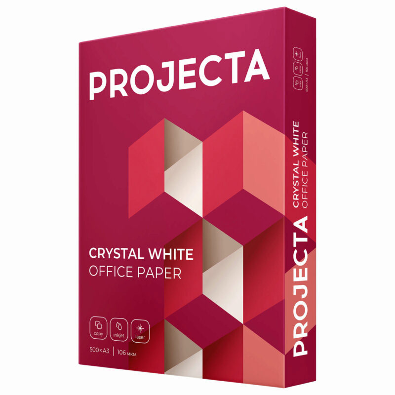 Бумага офисная PROJECTA "ULTRA" А3, 80 г/м2, 500 листов
