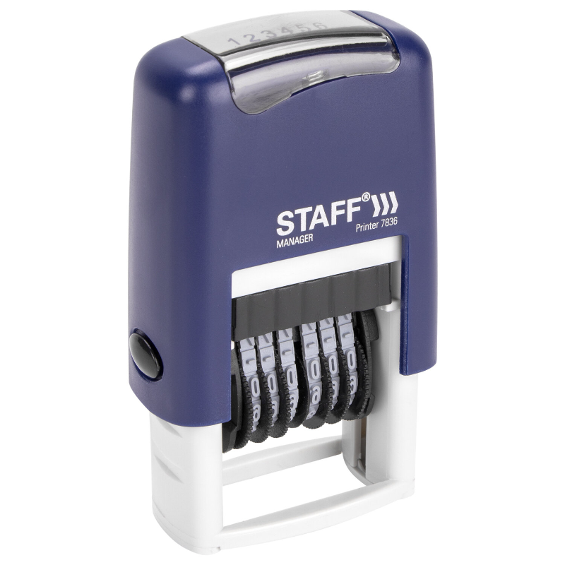 Нумератор STAFF "Printer 7836" 6-разрядный, оттиск 22*4 мм