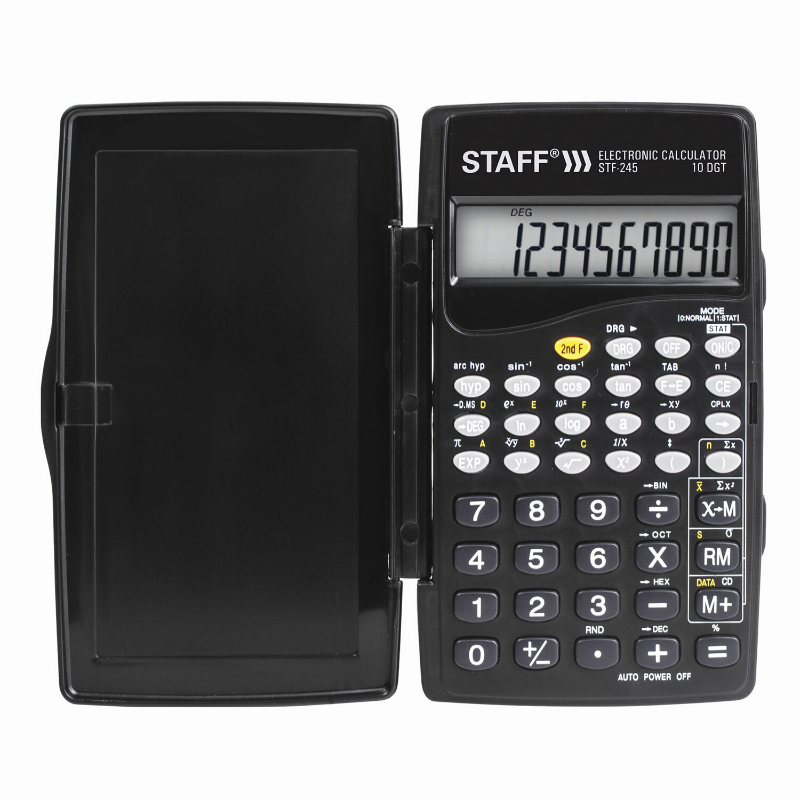 Калькулятор научный STAFF STF-245, 128 функций, 10 разрядов, черный