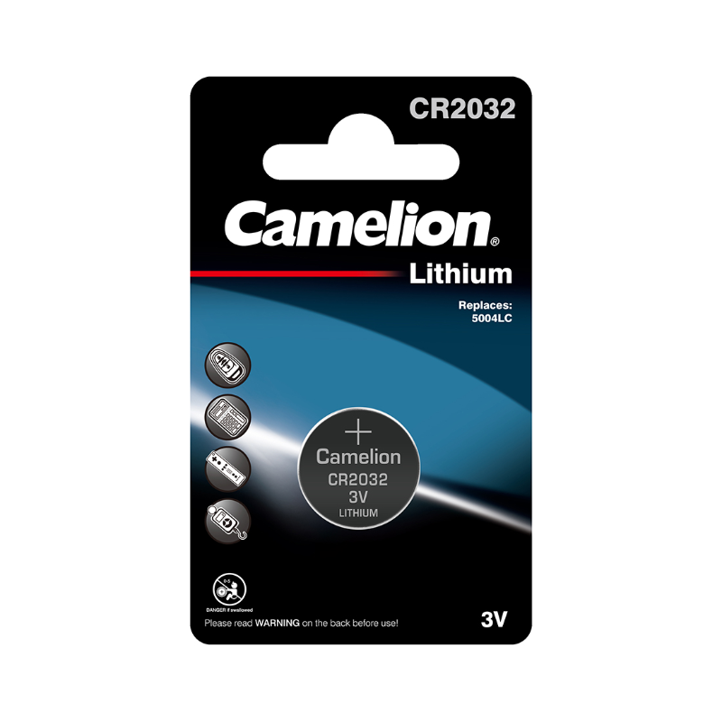 Батарейка CAMELION Lithium CR2032 литиевая, 1 шт в блистере