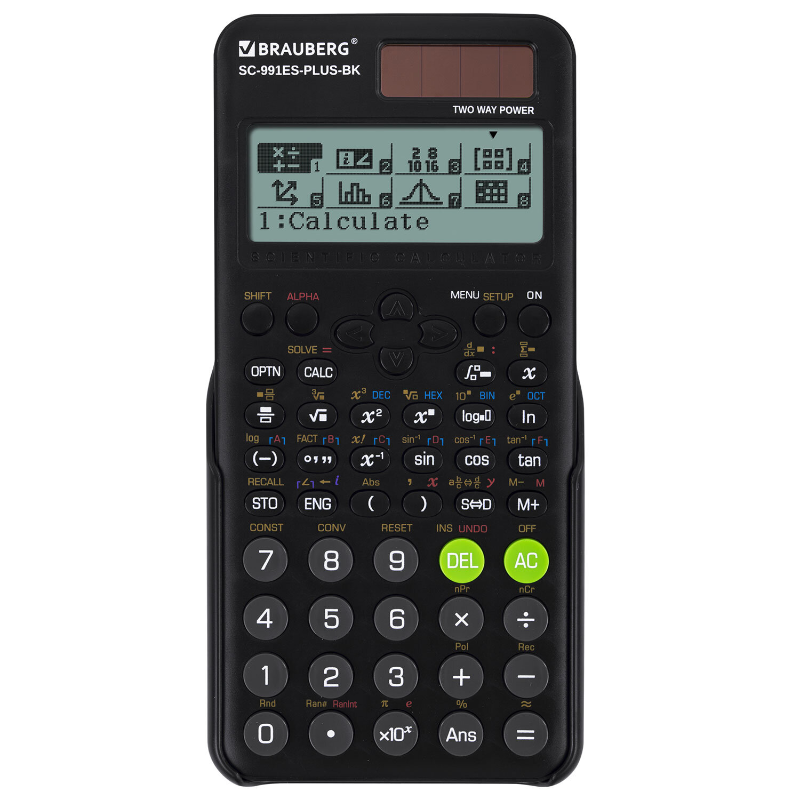 Калькулятор инженерный BRAUBERG SC-991ES-PLUS-BK, 552 функции, черный