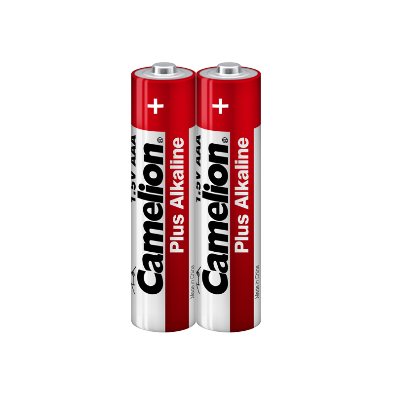 Батарейки CAMELION "Plus Alkaline" ААА (LR03) алкалиновые, 2 шт в пленке