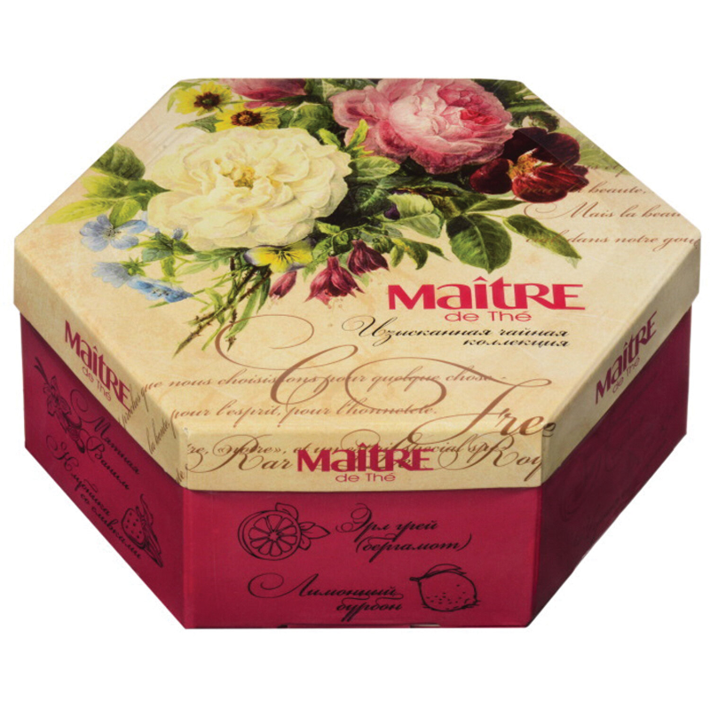 Чай MAITRE "Цветы" ассорти 12 вкусов, 60 пакетиков