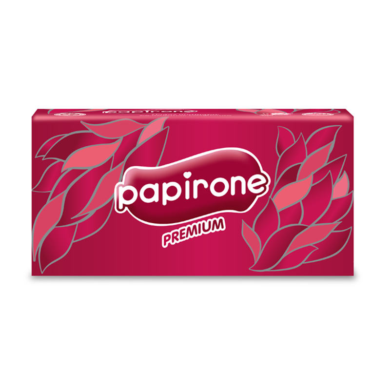 Салфетки бумажные Papirone 3-слойные, 20*20 см, белые, 80 листов
