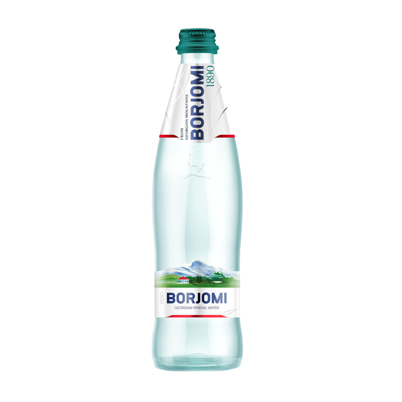Вода минеральная Боржоми газированная, стекло, 0.5 л