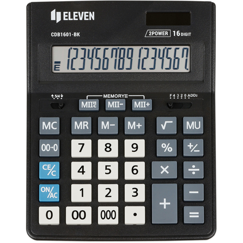 Калькулятор настольный Eleven Business Line CDB1601-BK, 16 разрядов, черный