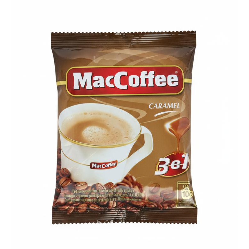 Кофе порционный MacCoffee "3 в 1 Caramel" 10 пакетиков по 18 гр