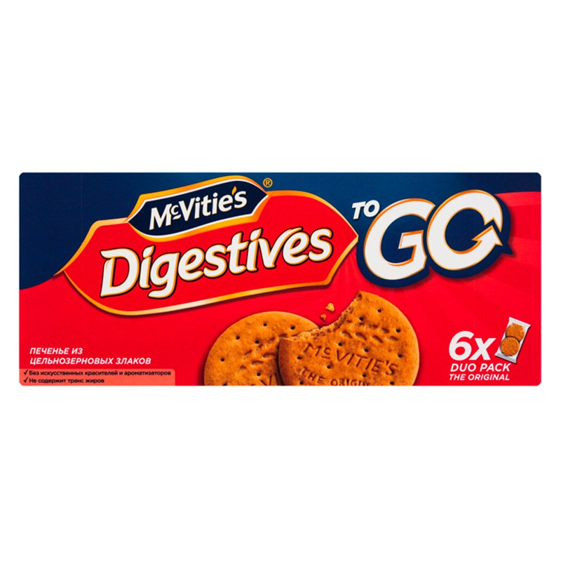 Печенье McVitie`s "Digestive" из цельнозерновых злаков 6*33 гр